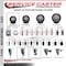 Service Caster 3'' Maroon Poly Swivel 1-1/4'' Expanding Stem Caster with Brake SCC-EX20S314-PPUB-MRN-TLB-114 - alternate 4